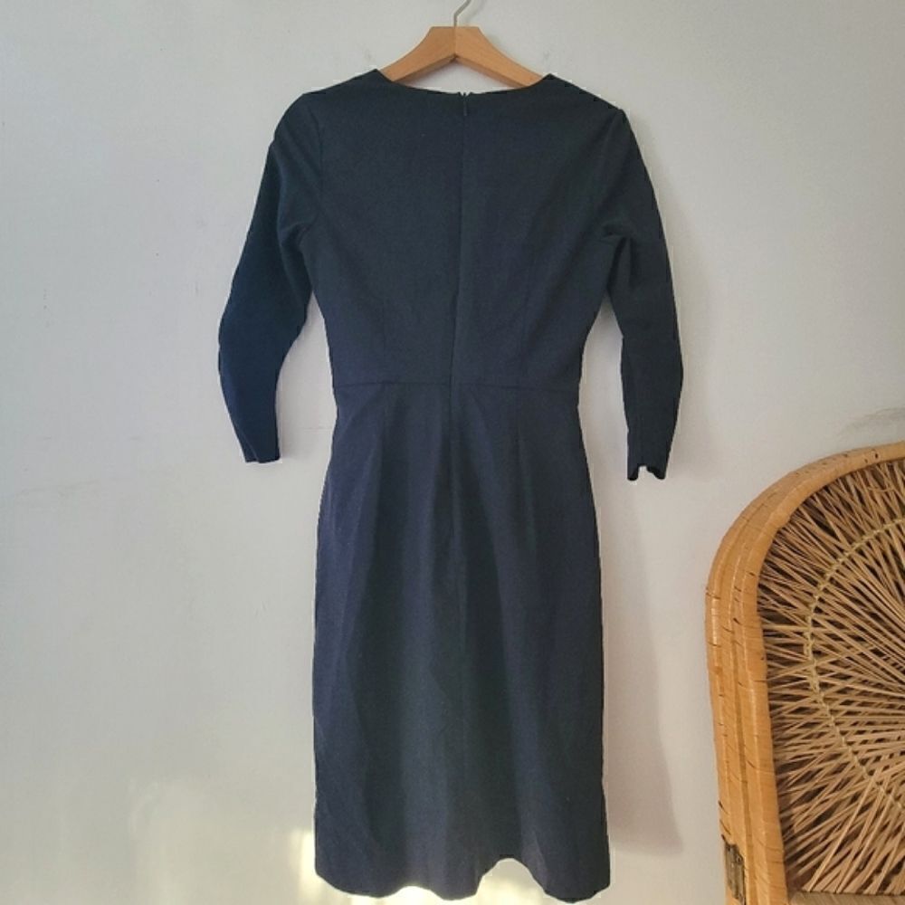 Zara Basic Collection Blue Sheath Dress S - Picture 3 of 8